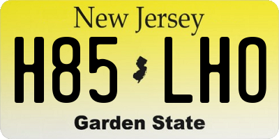 NJ license plate H85LHO