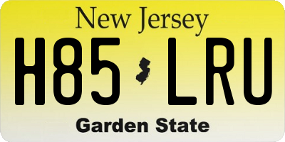 NJ license plate H85LRU