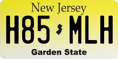 NJ license plate H85MLH