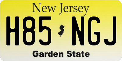 NJ license plate H85NGJ