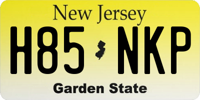 NJ license plate H85NKP