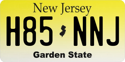 NJ license plate H85NNJ
