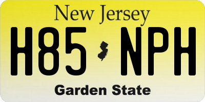 NJ license plate H85NPH