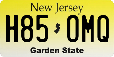 NJ license plate H85OMQ