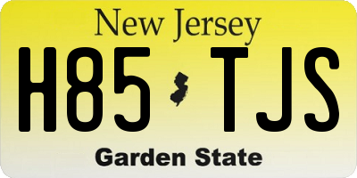 NJ license plate H85TJS