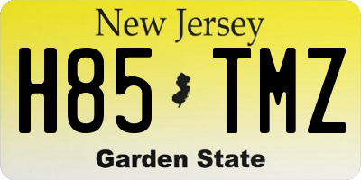 NJ license plate H85TMZ
