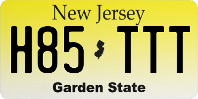 NJ license plate H85TTT