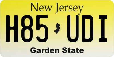 NJ license plate H85UDI
