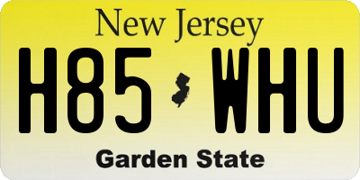 NJ license plate H85WHU
