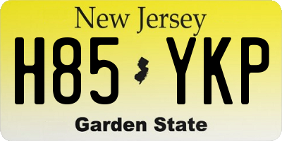 NJ license plate H85YKP