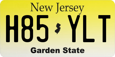 NJ license plate H85YLT
