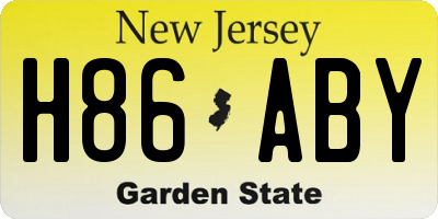 NJ license plate H86ABY