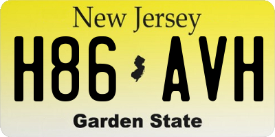 NJ license plate H86AVH