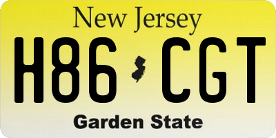 NJ license plate H86CGT