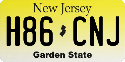 NJ license plate H86CNJ