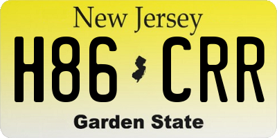 NJ license plate H86CRR