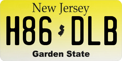 NJ license plate H86DLB