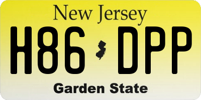 NJ license plate H86DPP
