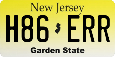 NJ license plate H86ERR