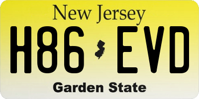 NJ license plate H86EVD