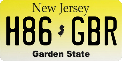NJ license plate H86GBR