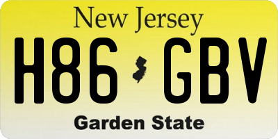 NJ license plate H86GBV