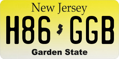 NJ license plate H86GGB