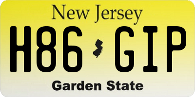 NJ license plate H86GIP