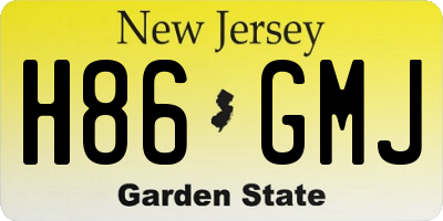 NJ license plate H86GMJ