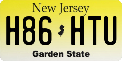 NJ license plate H86HTU