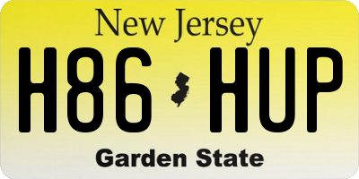 NJ license plate H86HUP
