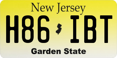 NJ license plate H86IBT