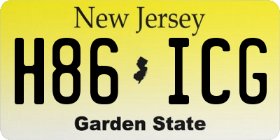 NJ license plate H86ICG