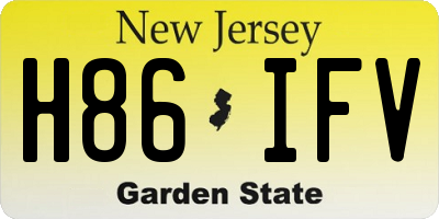 NJ license plate H86IFV