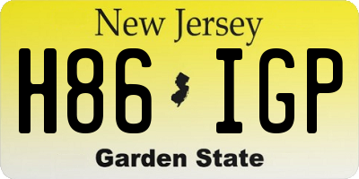 NJ license plate H86IGP
