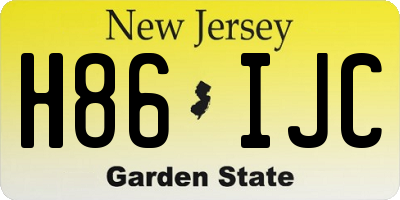 NJ license plate H86IJC