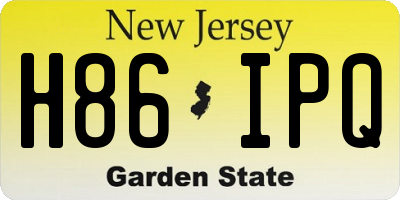 NJ license plate H86IPQ