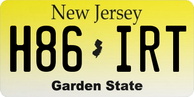 NJ license plate H86IRT