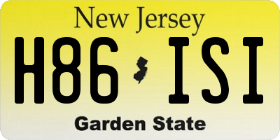 NJ license plate H86ISI