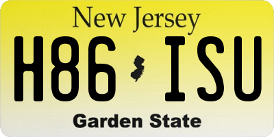 NJ license plate H86ISU