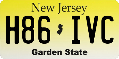 NJ license plate H86IVC