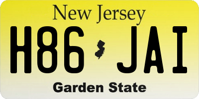 NJ license plate H86JAI