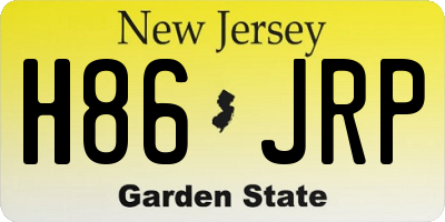NJ license plate H86JRP