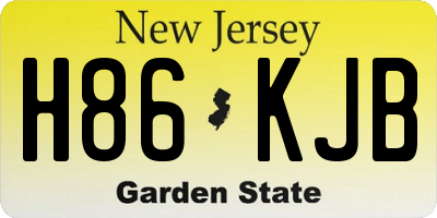 NJ license plate H86KJB