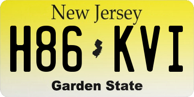NJ license plate H86KVI
