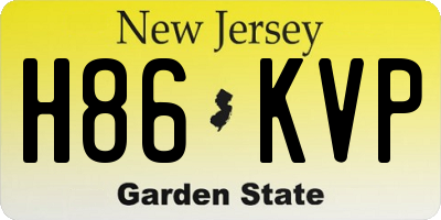 NJ license plate H86KVP