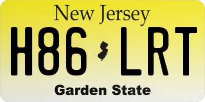 NJ license plate H86LRT