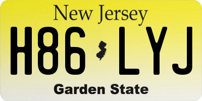 NJ license plate H86LYJ