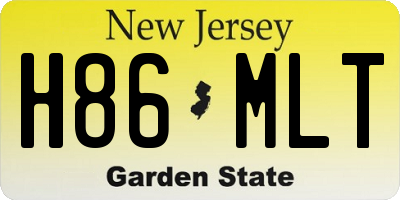 NJ license plate H86MLT