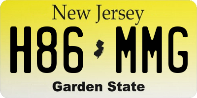 NJ license plate H86MMG